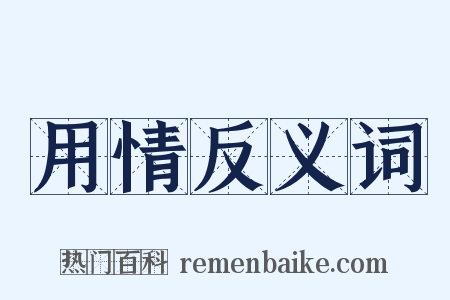 用情反义词是什么意思的图片